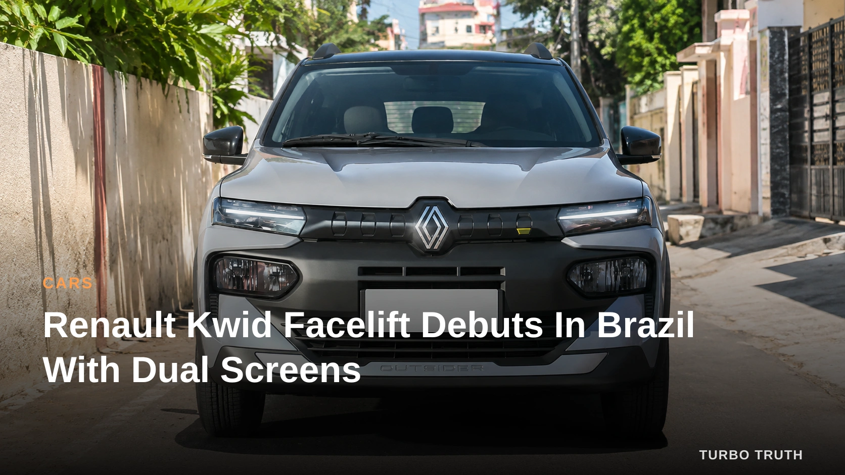 Renault Kwid Facelift Debuts In Brazil With Dual Screens