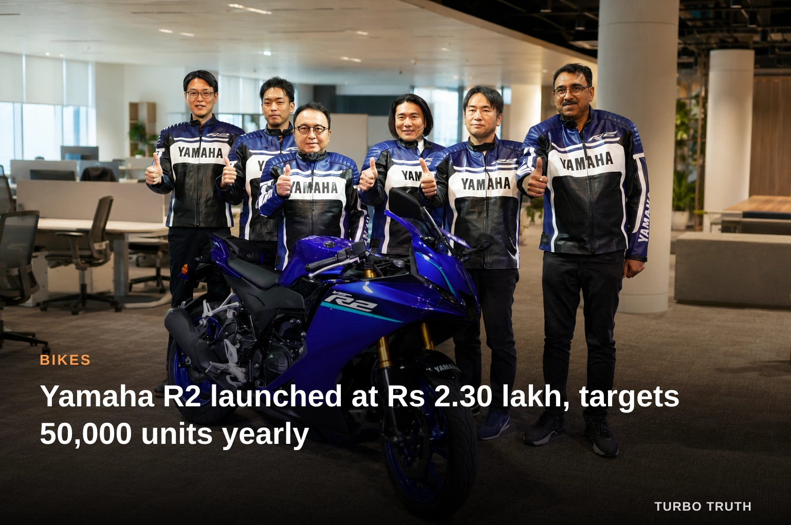 Yamaha R2 launched at Rs 2.30 lakh, targets 50,000 units yearly
