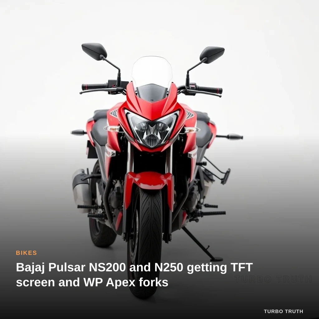 Bajaj Pulsar NS200 and N250 getting TFT screen and WP Apex forks