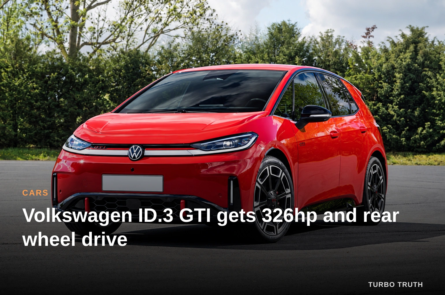 Volkswagen ID.3 GTI gets 326hp and rear wheel drive